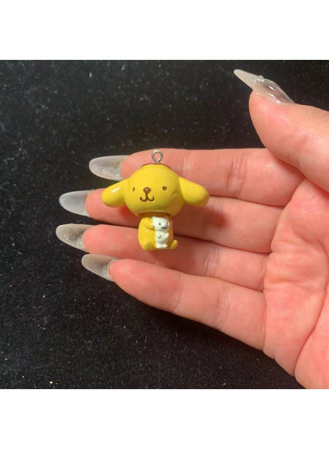 Shake Head Cute Doll Key Chain Earrings Necklace Jewelry Wholesale-Color:Pudding Dog