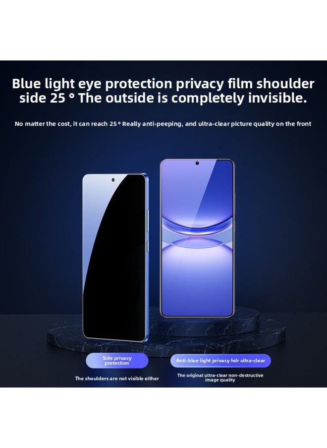 Generic - For HuaweiNova13 Tempered Film Nova12 Anti-Peep Film Nove12 Vital Edition Mobile Phone Novo11se Full Screen-Color:[blu-ray FilmPack Of 2] Eye Protection And MoisturizingComes With Applicator + Rear Film-Size:For HuaweiSmart Selection Hinova12se - Image 1