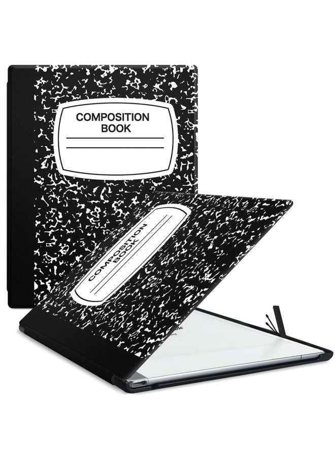 Aippdo Case for Remarkable 2 Paper Tablet 10.3" 2020 Released,Lightweight and Hard Back Shell Protective Book Folio Cover with Built-in Pen Holder,Comes with Remarkable 2 Pen Tips (Black Notebook) - Image 1