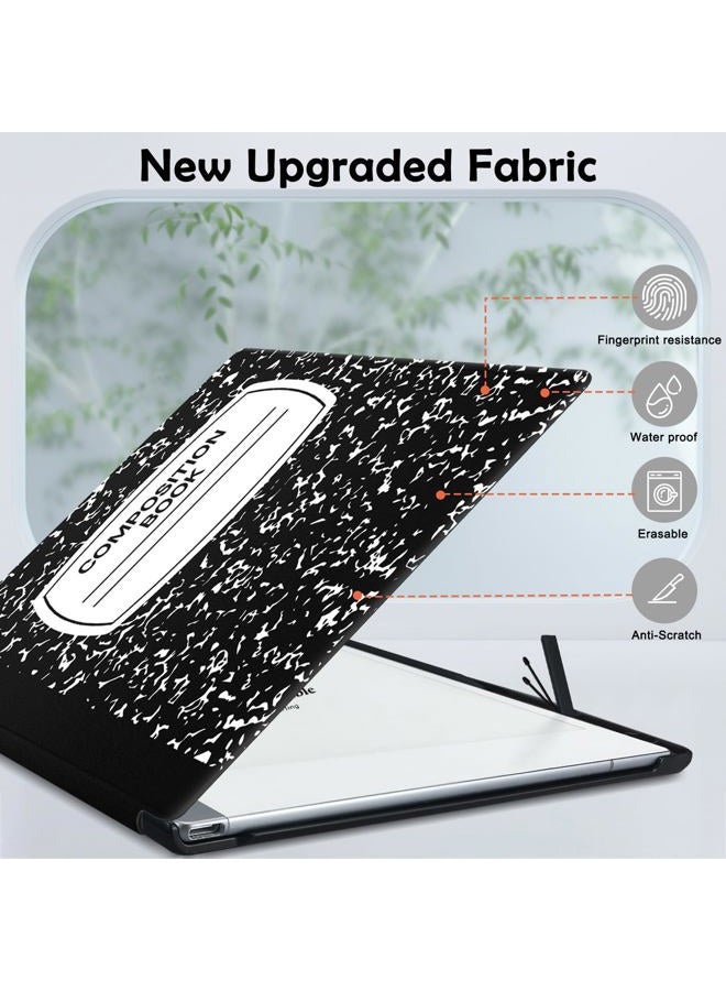 Aippdo Case for Remarkable 2 Paper Tablet 10.3" 2020 Released,Lightweight and Hard Back Shell Protective Book Folio Cover with Built-in Pen Holder,Comes with Remarkable 2 Pen Tips (Black Notebook) - Image 3