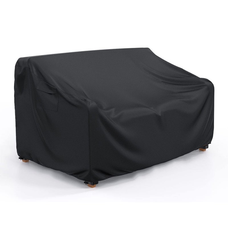 BROSYDA Patio Sofa Cover Waterproof Heavy Duty 3Seater Outdoor Couch Cover Patio Furniture Covers with Air Vent and Handles 104 L40 D35 H Black