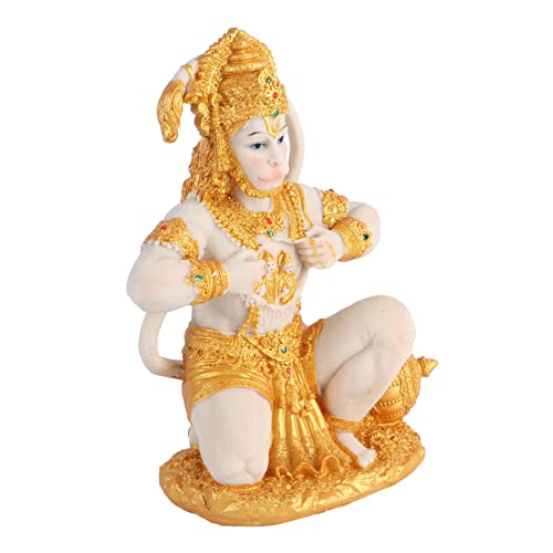 DOITOOL Hanuman Statue 7.9" God Hanuman Idol for Car Dashboard, Hindu God Statue, Lord Sculpture India Figurine Collection Idol Pooja Sculpture for Home Temple Car Dashboard Decor - Image 1