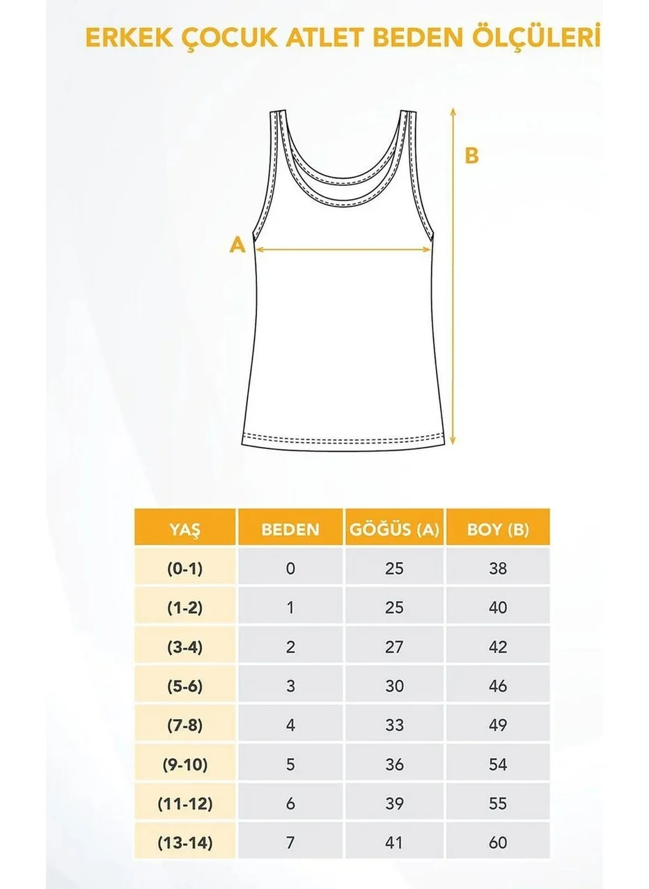 HMD 515X6 Boy's 6-Piece Ribbed Thick Strap Undershirt-White