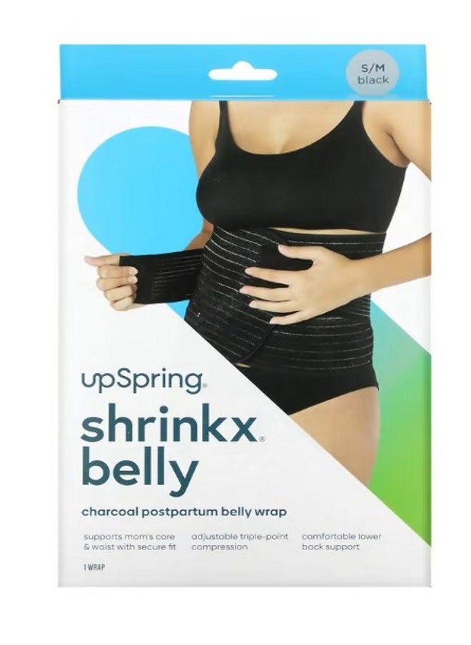 UpSpring - Shrinkx Belly Charcoal Postpartum Belly Wrap Size SM Black 1 Count - Image 1