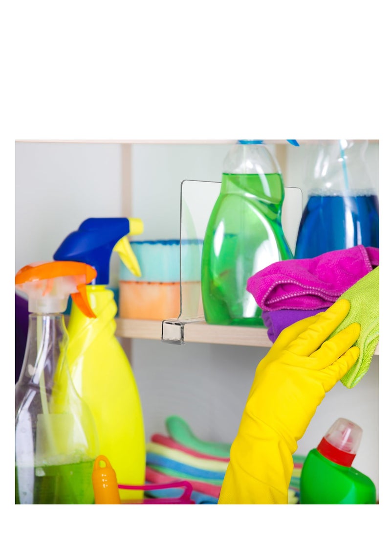 BOAO Boao 8 Pcs Shelf Dividers for Closet Organization Acrylic Clear Shelf Divider Purse Organizer Handbag Separator Bookshelf Divider for Closet Bedroom Kitchen Office Cabinet Bathroom  - Image 3