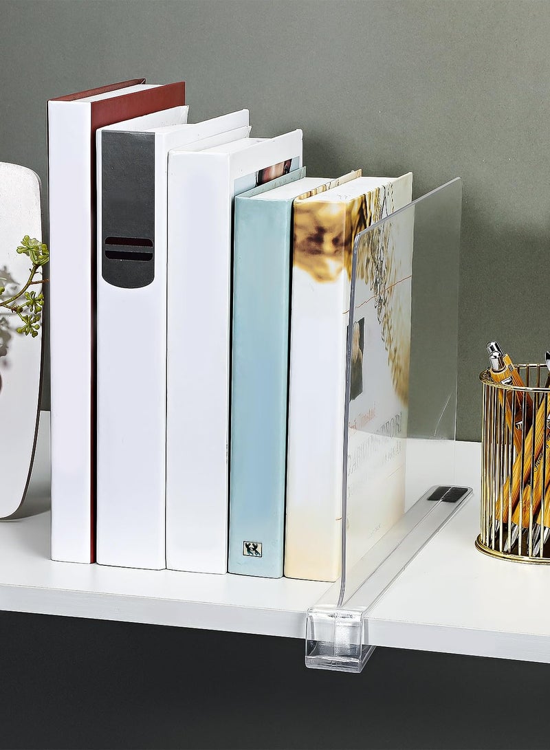 BOAO Boao 8 Pcs Shelf Dividers for Closet Organization Acrylic Clear Shelf Divider Purse Organizer Handbag Separator Bookshelf Divider for Closet Bedroom Kitchen Office Cabinet Bathroom  - Image 4