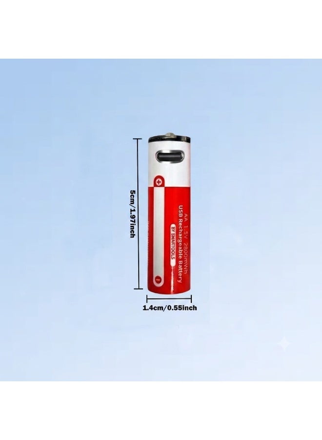BEST ONE AA Rechargeable Lithium Batteries 2 Pack, 1.5V 2800mWh USB-C Rechargeable AA Batteries with USB Type-C Charging Cable, Constant 1.5V Output, Fast Charging, Compatible for Camera, Xbox Controller, Mouse, Keyboard, Toys & More - Image 3