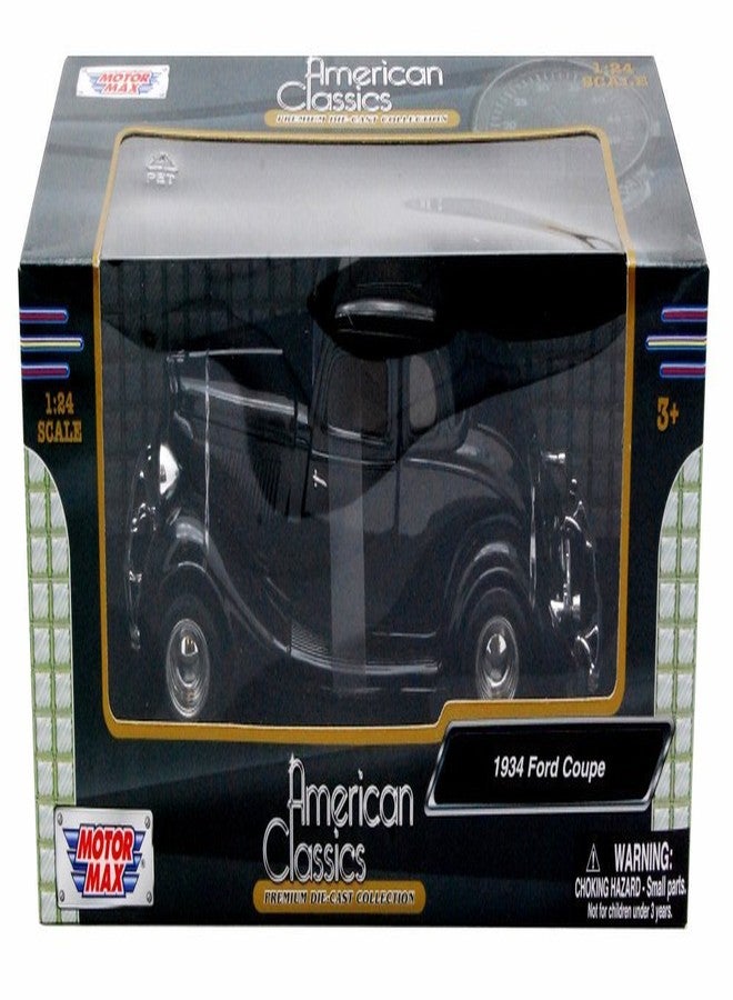 Motor Max 1934 Ford Coupe, Black - Motormax 73217 - 1/24 Scale Diecast Model Toy Car - Image 5