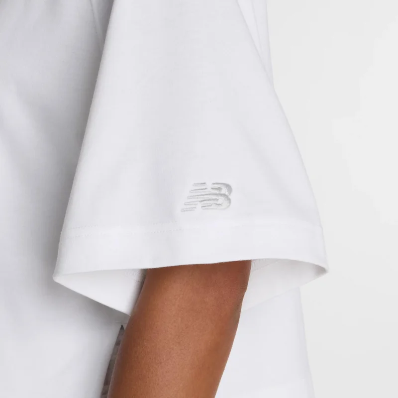 New Balance White Watercolor Yellow Boxy T-Shirt for Women | Best Price UAE