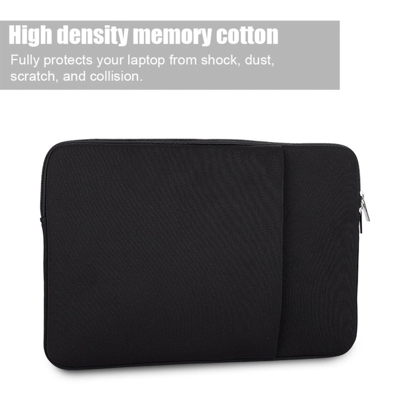 Laptop Sleeve: 13/15in Black Ultra-Thin British Style - Double-Layer Shockproof Laptop Case for Office, Daily Commute & MacBook Users - Image 3