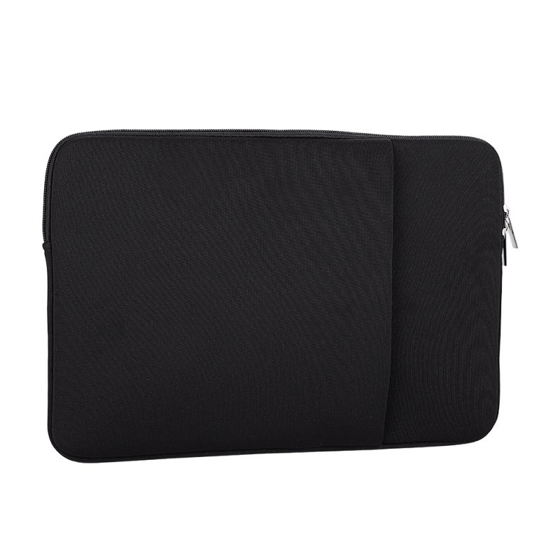Laptop Sleeve: 13/15in Black Ultra-Thin British Style - Double-Layer Shockproof Laptop Case for Office, Daily Commute & MacBook Users - Image 1