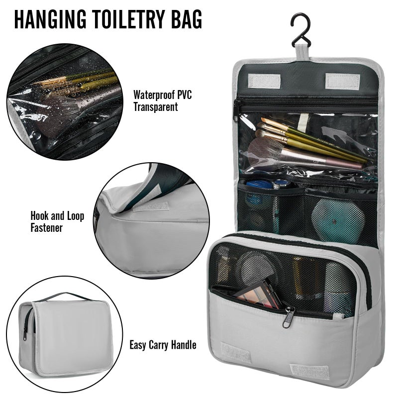 Veken 8 Set Packing Cubes for Travel Essentials, Suitcase Organizer Bags in 4 Sizes, Carry-On Luggage Accessories with Large Laundry & Hanging Toiletry Bag, Must-Have for Airplane, Road Trip & Camping - Image 3