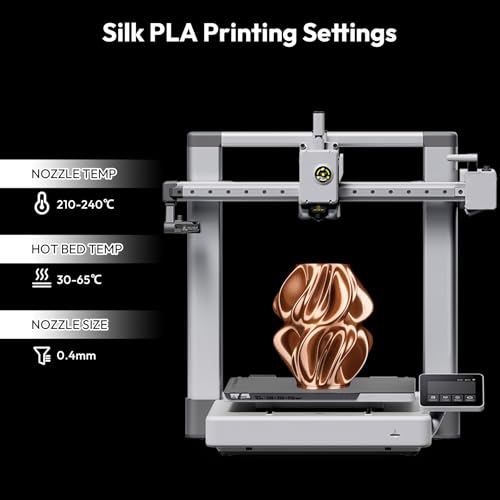 AMOLEN Silk PLA Filament 1.75mm 3D Printer Filaments, Shiny Coffee Gold Filament for 3D Printing, 1kg(2.2lbs) Spool, Compatible with Most FDM Printer(Silk Coffee Gold) - Image 3