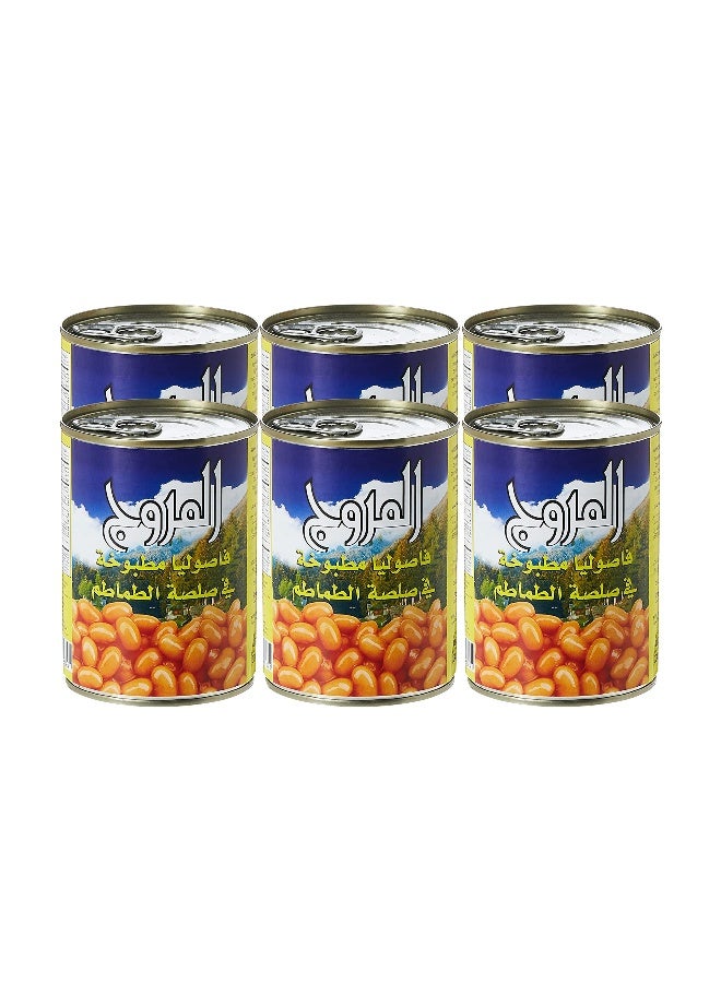 Al Murooj Beans In Tomato Sauce, 6x400g - Image 1