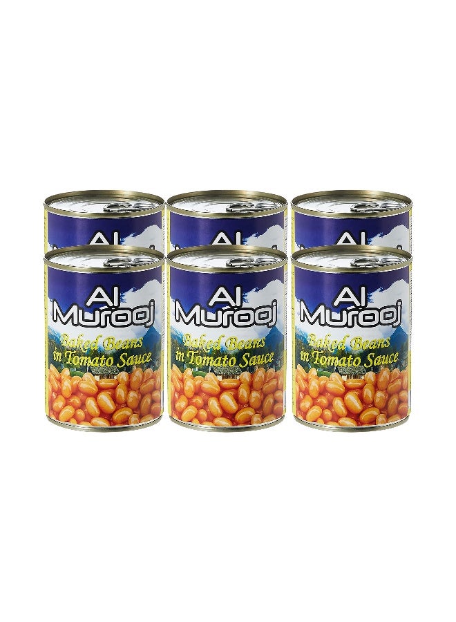Al Murooj Beans In Tomato Sauce, 6x400g - Image 2