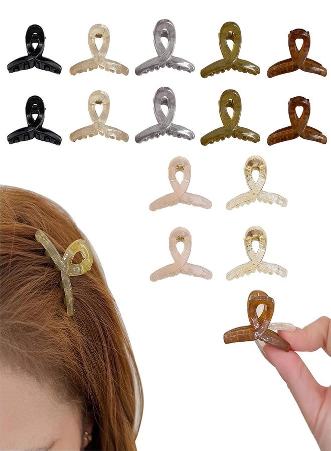 Aeenioy 14Pcs Small Hair Clips for Women, Banana Clips for Hair, Mini Hair Accessories for Women and Girls, Stylish Bow Hairs Clip for Womens, French Hair Pin, Hair Clips for Women, 4.5 cm - Image 1