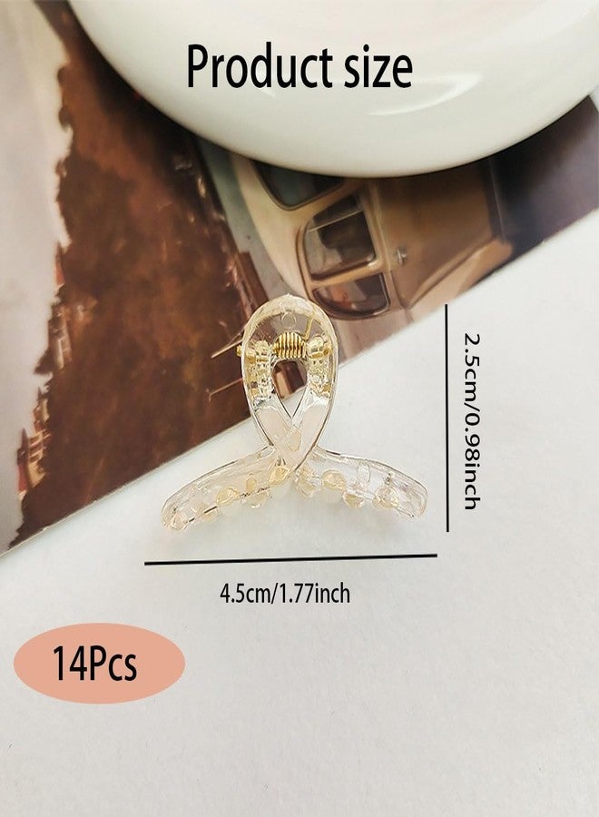 Aeenioy 14Pcs Small Hair Clips for Women, Banana Clips for Hair, Mini Hair Accessories for Women and Girls, Stylish Bow Hairs Clip for Womens, French Hair Pin, Hair Clips for Women, 4.5 cm - Image 2