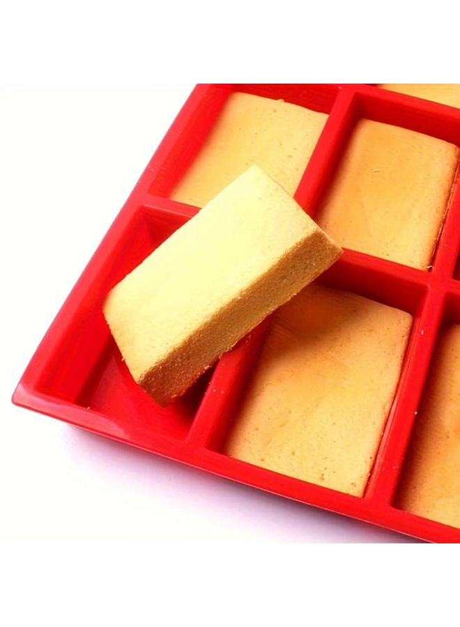 Red Silicone Baking Mold 9 Cavity Mini Bread Tray For Cakes Muffins Brownies - Image 5