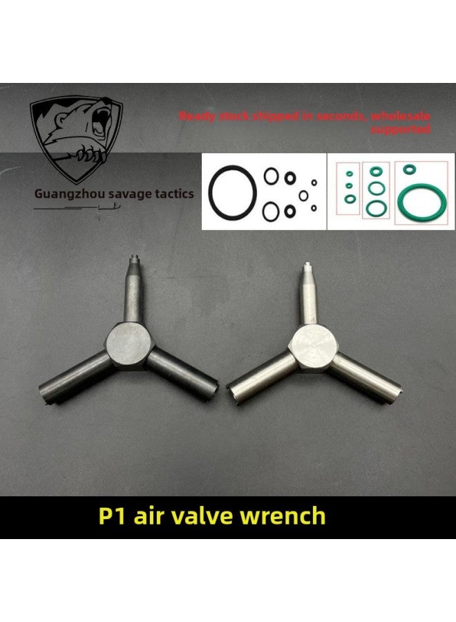 P1/P4/1911/2011 Valve Wrench Disassembly Triangle P1 Valve Tool-Color:Silver Wrench With Black O-ring PA0401  - Image 2
