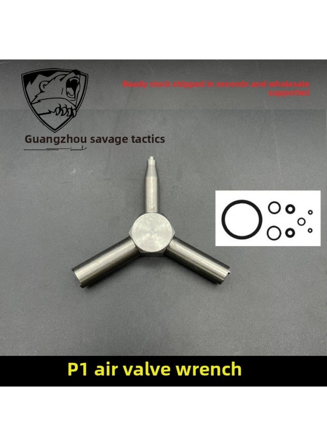 P1/P4/1911/2011 Valve Wrench Disassembly Triangle P1 Valve Tool-Color:Silver Wrench With Black O-ring PA0401  - Image 3