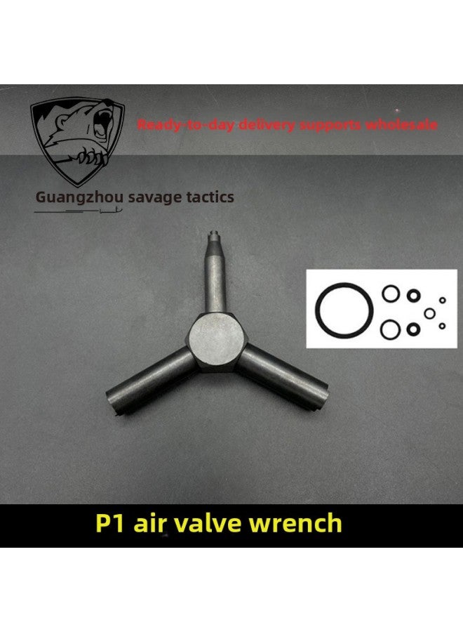 P1/P4/1911/2011 Valve Wrench Disassembly Triangle P1 Valve Tool-Color:Silver Wrench With Black O-ring PA0401  - Image 5