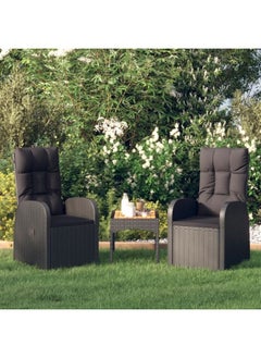 Reclining Garden Chairs 2 pcs with Cushions Poly Rattan Black - pzsku/Z65D5A6DB85AC3C55AE9EZ/45/_/1698064581/869c5249-d53a-4f50-8da9-f248f24375ca