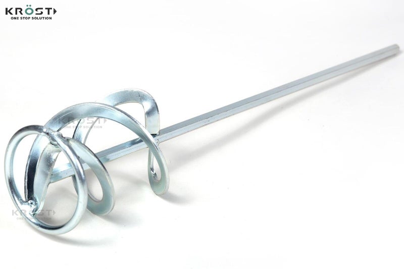KROST Paint Mixer Rod, Stirrer Rod for Drill Machine (15"x 3", Medium, Steel Sliver) - Image 3