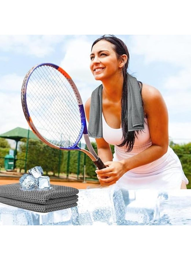 منشفة تبريد ثلج سريعة الجفاف مخصصة للرياضات الخارجية، منشفة صالة الالعاب الرياضية من المايكروفايبر ماصة للعرق مع تبريد فوري، طباعة تسامية للياقة البدنية والتخييم والرقبة والوجه والاستخدام اثناء السفر - Image 2