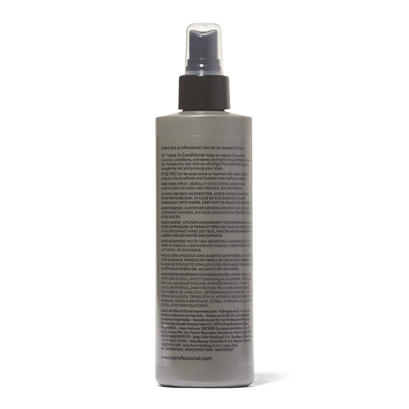 ion Styling Leave In Conditioner Spray, 8 Fl Oz, Dry, Brittle, or Coarse Hair, AntiFrizz, Detangling, Paraben Free - Image 2