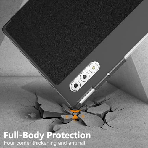 Gylint Case for Lenovo Yoga Tab Plus 12.7 Inch Case, Folding Folio Ultra-Thin PU Leather Stand Case Cover for Lenovo Yoga Tab Plus 12.7 TB-520FU 2025 Black - Image 5
