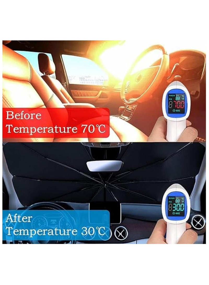Fend Foldable Car Windshield Sun Shade Umbrella Protect Vehicle from UV Sun and Heat - Image 3