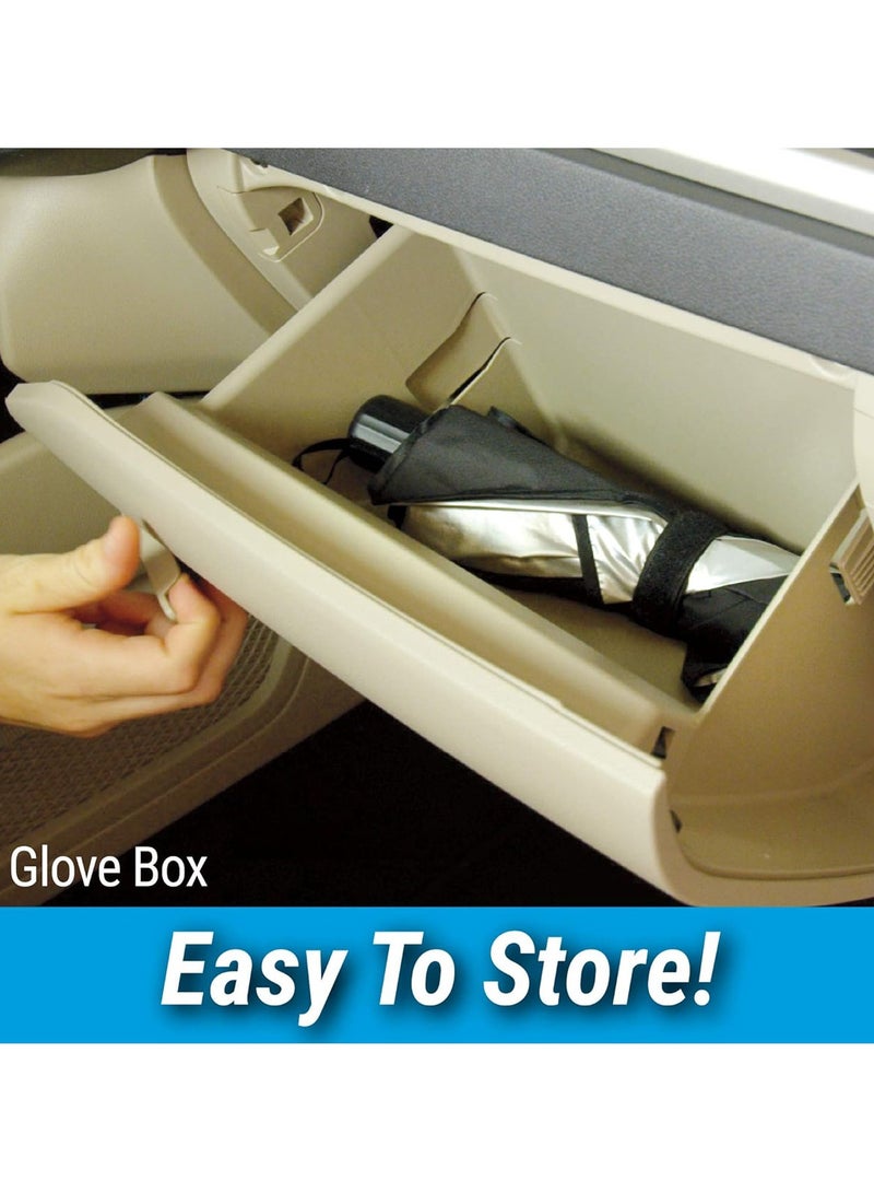 Fend Foldable Car Windshield Sun Shade Umbrella Protect Vehicle from UV Sun and Heat - Image 5