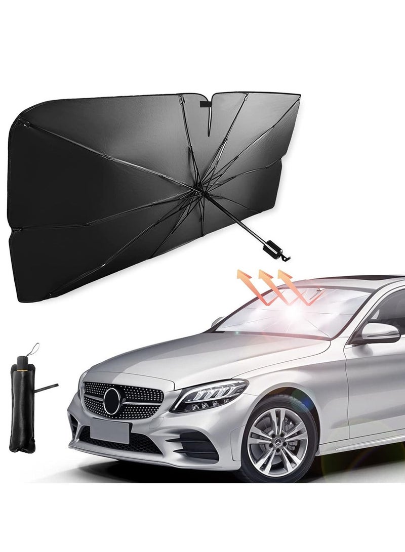 Fend Foldable Car Windshield Sun Shade Umbrella Protect Vehicle from UV Sun and Heat - Image 1