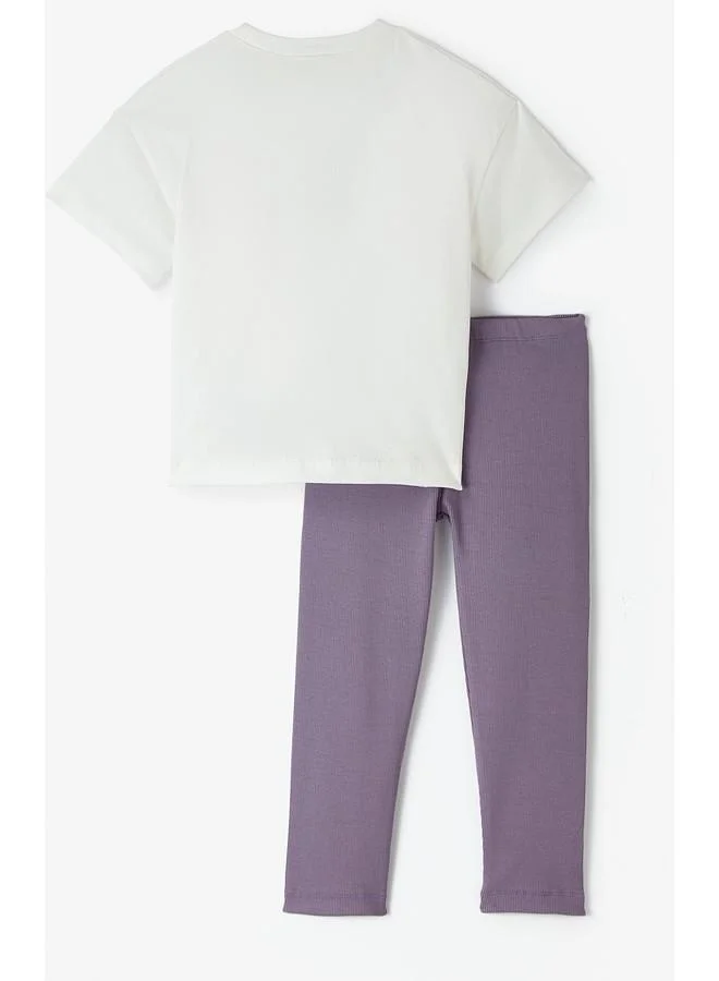 جون Kids Graphic T-Shirt + Leggings Set