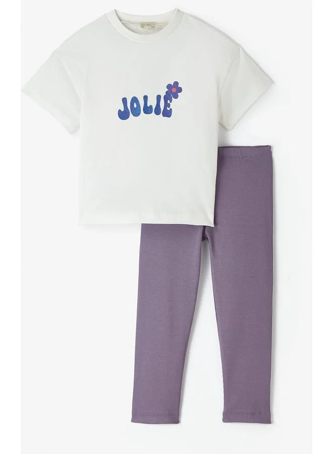 جون Kids Graphic T-Shirt + Leggings Set