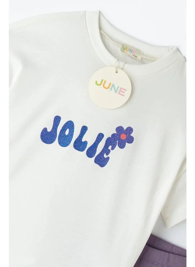 جون Kids Graphic T-Shirt + Leggings Set