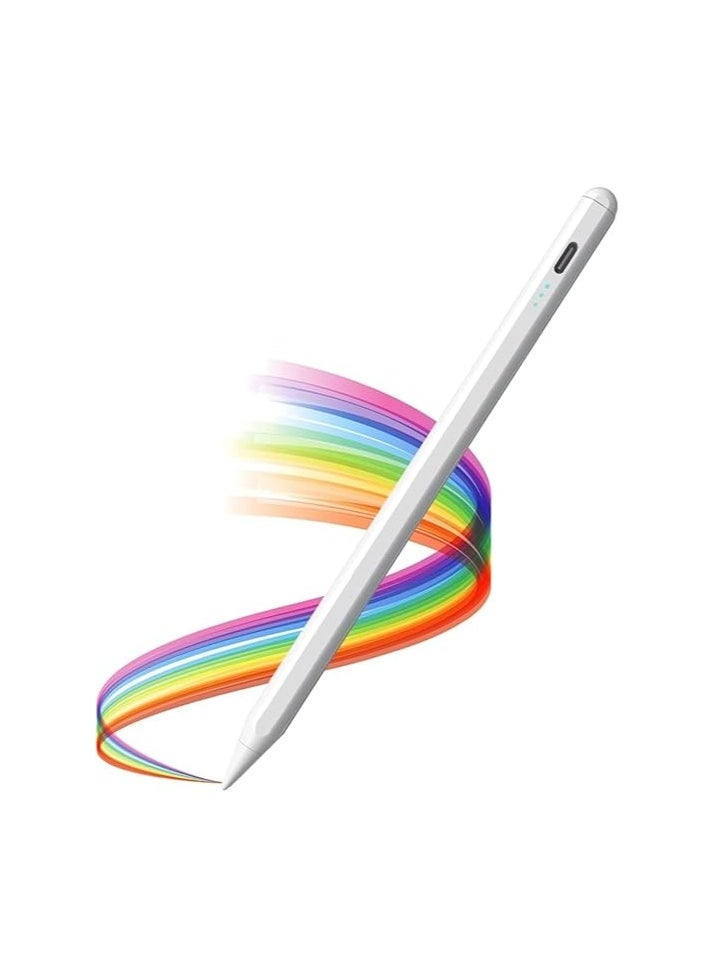 Generic - Kincor Magnetic Stylus Pen – 1.5mm Fine Tip for iPad/Pro/Air/Mini, iPhone, Samsung, Android & iOS Tablets – White - Image 1