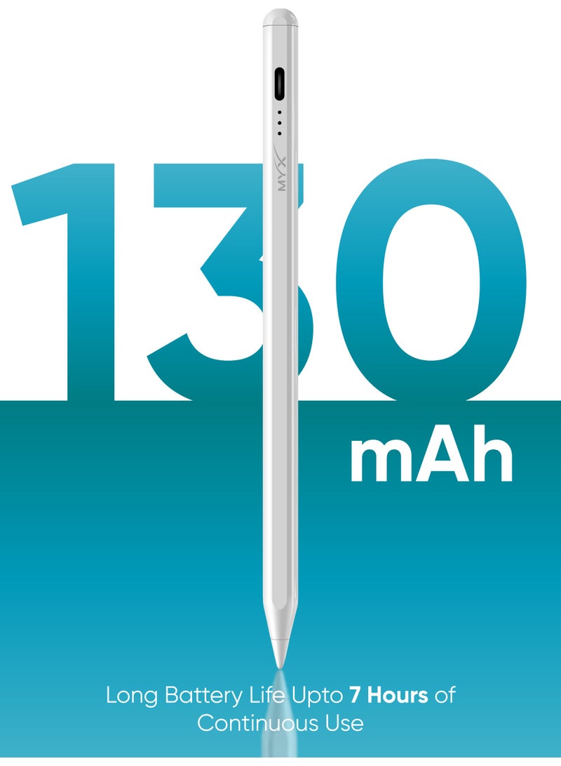 MYX Glide Universal Stylus Pen | Magnetic Attachment | USB-C Fast Charging | 8-10 Hour Battery (MK503) - Image 4
