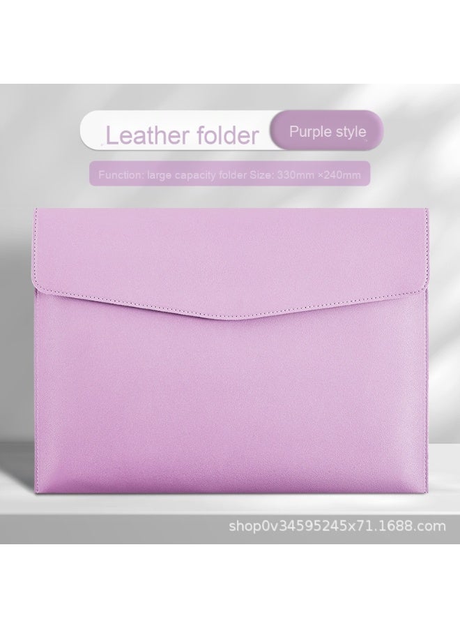 Generic A4 Leather Document Folder - Essential for Premium Business Office Use 