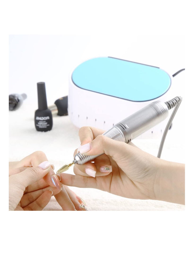 JMD-217 60W 35,000 RPM LCD Magnetic Absorption Storage Box Design Saves Space Electric E File Nail Drill Machine Finger Toe Nail Care Manicure Pedicure Machine Manicure Tool Nail Art File - Image 3