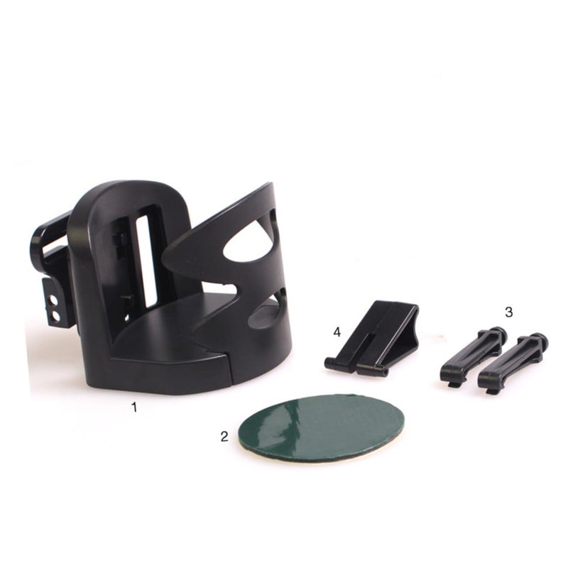 Folding ABS Car Cup Holder Black Beverage Bottle Stand For Vehicle Travel Daily Use - Image 5
