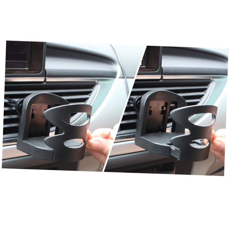 Folding ABS Car Cup Holder Black Beverage Bottle Stand For Vehicle Travel Daily Use - Image 4