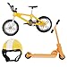 Lurrose 1 Set Miniature Bicycle Scooter Set Model Helmet Mini Finger Bike Toy Micro Landscape Ornament Miniature Garden Accessory 112 Scale Yellow - Image 2