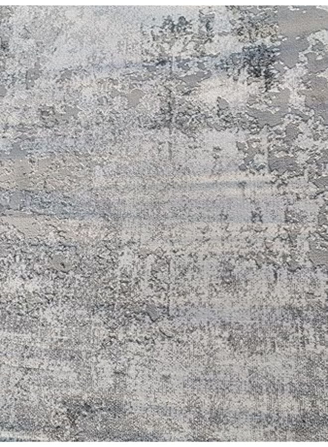 هارموني هوم سجادة ناعمة من هارموني هوم، 200x300 سم، بساط كشمير مضفر مقاوم للانزلاق لغرفة المعيشة، غرفة النوم وغرفة الطعام، مستطيلة، رمادي - Image 5