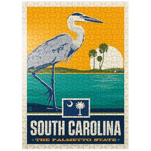 MyPuzzle.com MyPuzzle South Carolina The Palmetto State Premium 500 Piece Jigsaw Puzzle for Adults - Image 1
