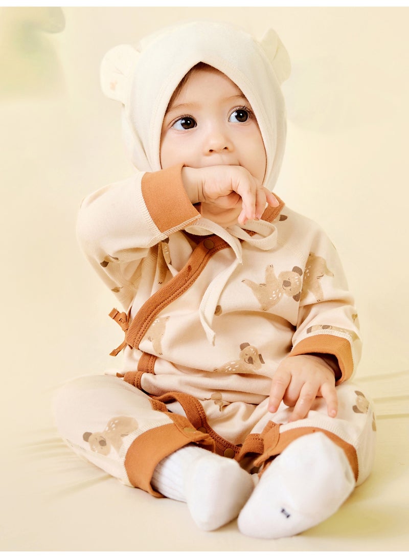 mini bala Baby Skin-friendly Breathable Romper Infant Soft Home Crawling Suit  - Image 1