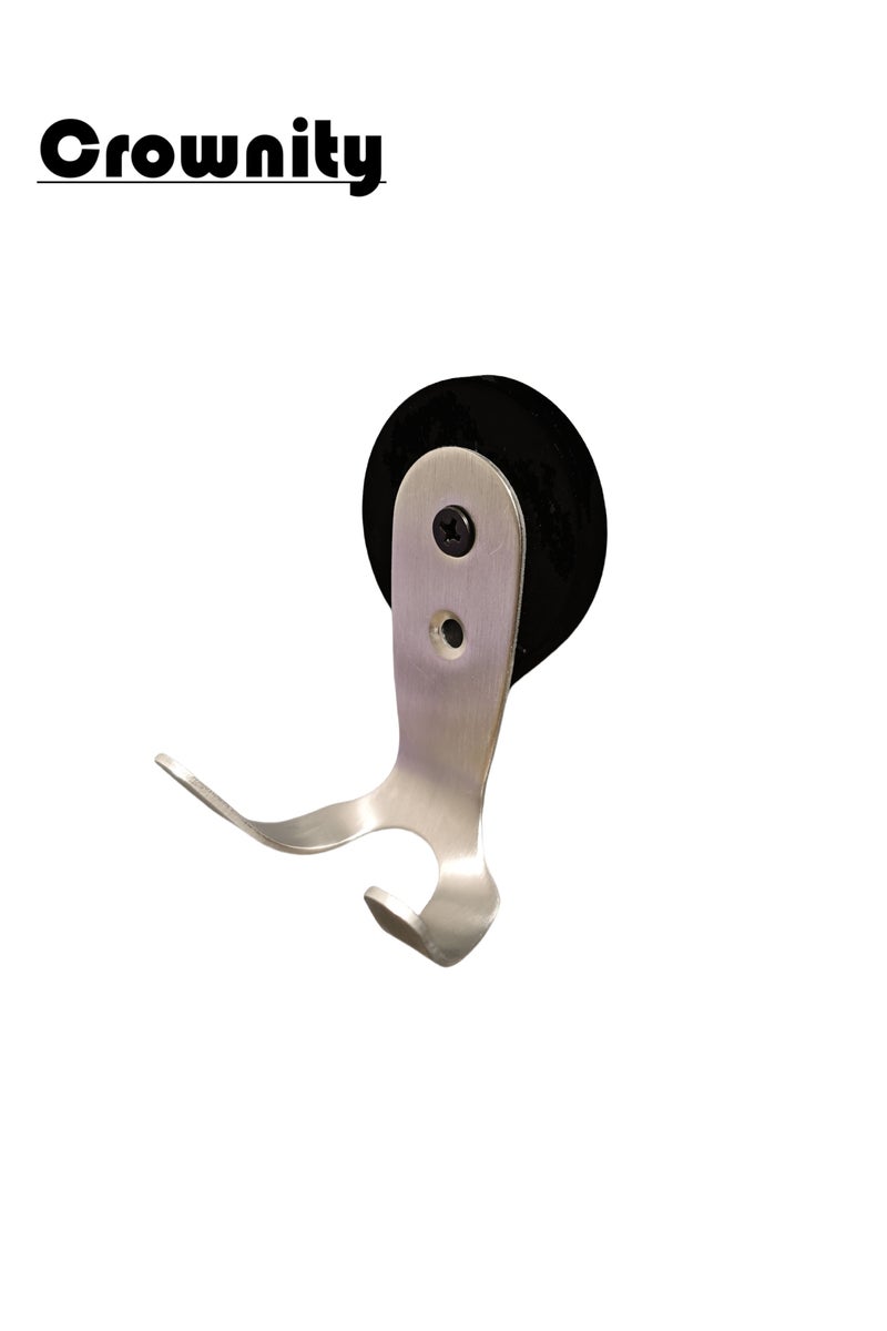 كرونايتي خطاف الوزن متعدد الوظائف مغناطيسي - رف تخزين مقبض القهوة المتوافق - مناسب للمطبخ والمكتب والسيارات والغرفة - تصميم خالٍ من الحفر ، يمكن استخدامه سهل التثبيت ، الحمل 9 كجم في آلة قهوة غسالة الثلاجة (الفضة) - Image 4