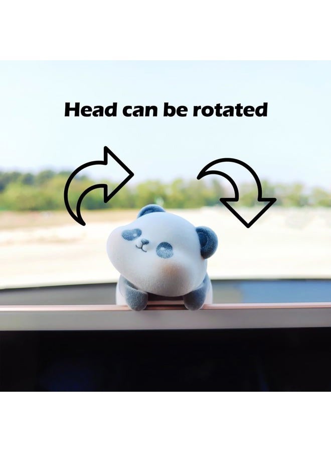 Motaney Cute Furry Animal Rear View Mirror Accessories, Car Center Screen Decoration Car Dashboard Ornament, Car Decor Car Mirror Charm Car Accessories Interior for Women/Men - Image 3