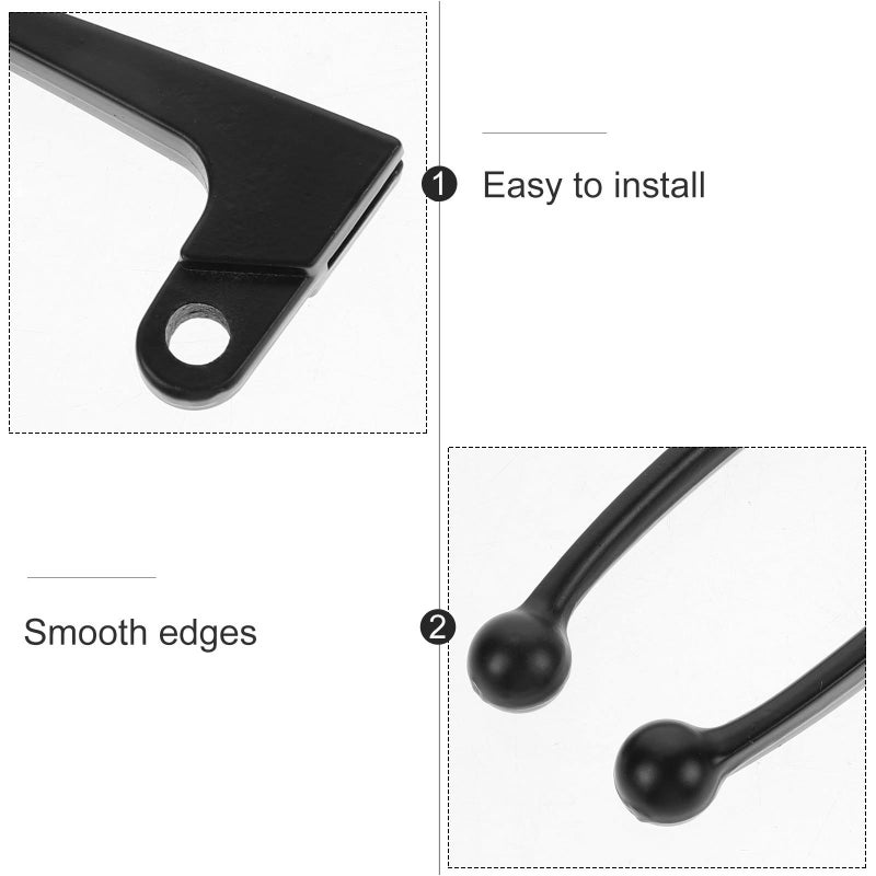 Motorcycle Brake Lever Handle Bar Replacement Pair Compatible With CG TMX Dirt Bike Controls Silver - Image 4