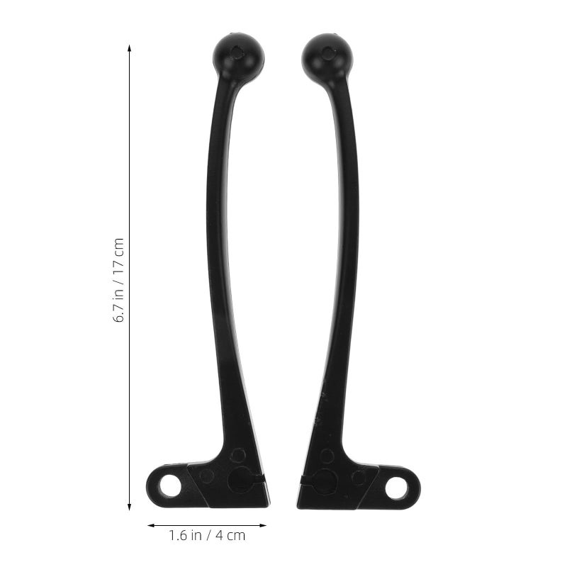 Motorcycle Brake Lever Handle Bar Replacement Pair Compatible With CG TMX Dirt Bike Controls Silver - Image 3